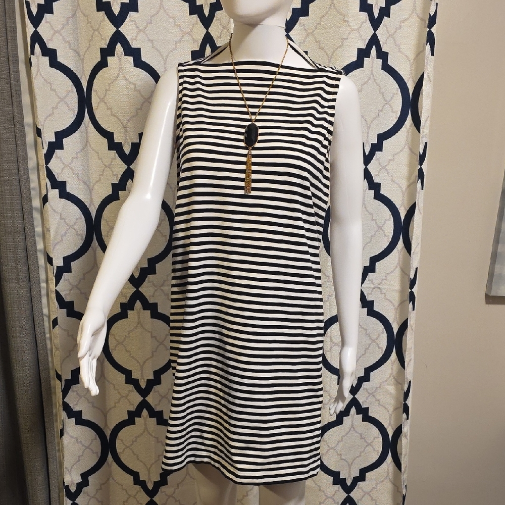 Kate Spade Black and White Striped Dress